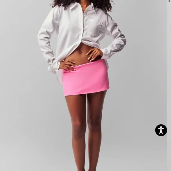 GUZIO Micro Mini Skirt - Pink - Picture 2 of 6